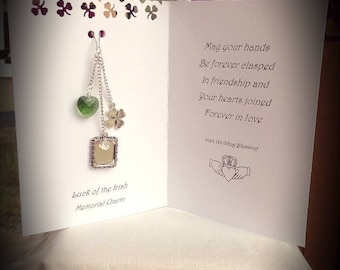 An Irish blessing wedding bouquet picture charm