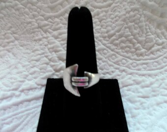Artisan Made Mid-Century Modernist Sterling Silver Ring Size 8