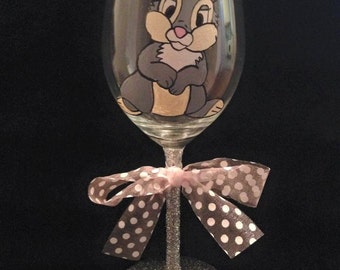 Hand Painted Thumper Glass