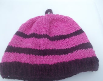 Merino, Hand Spun, Hand Knit, Hand Dyed, Kids Beanie