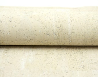 Cork fabric 26X19.inch/68X50cm pastel white Portuguese natural Material white Cork Fabric Natural Cork Vegan fabric Kork corcho COF-127