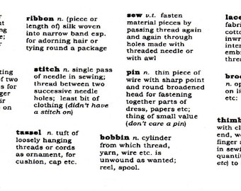 Multi Sewing Definitions unmounted rubber stamps for card making and scrapbooking
