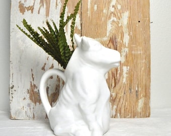 vintage cow milk pitcher, cow milk jug, cow collectibles
