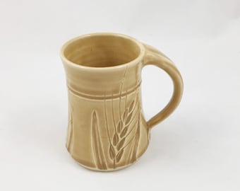Pottery Mug Wheat Golden Ambrosia Handmade by Daisy Friesen