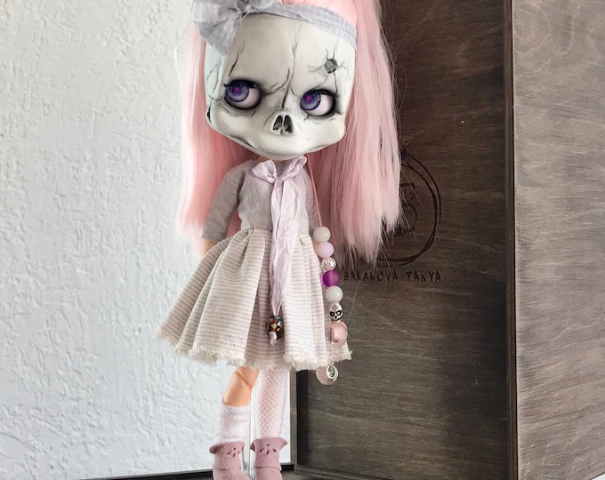 Blythe Doll Custom OOAK Skeleton Girl