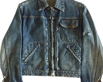 Vintage Rare 1950s Wrangler Blue Bell Denim Jacket Size XS