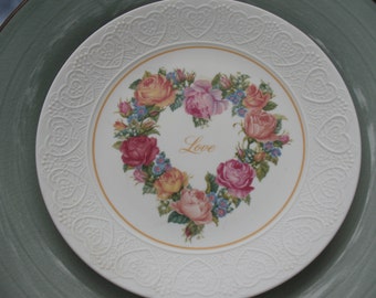 Avon 1987 Love Plate-Bouquet of Love porcelain collectible plate