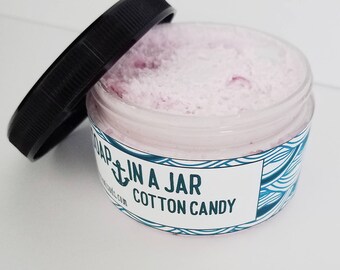 Cotton Candy (4,25 oz. jar) Soap In A Jar (Fluffy Whipp) (Vegan)