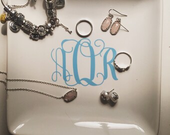 Monogrammed Jewelry Dish