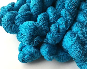 Reclaimed Lace Yarn - Silk/Cashmere - Tropical Blue