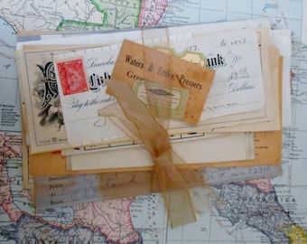 40 Piece Vintage Paper Ephemera Pack 1930s -1950s