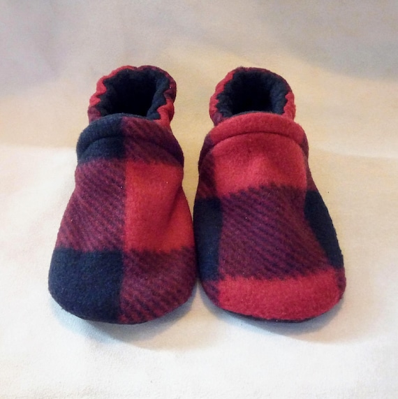 Buffalo Plaid: Soft Sole Baby Shoes 18-24M Buffalo Plaid: Soft Sole Baby Shoes 18-24M