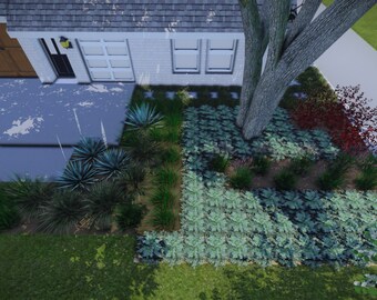 Modern Southern Front Yard Landscape Design