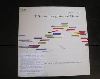 Vintage Record T.S.Eliot reading Poems and Choruses 1960 Caedmon TC 1045