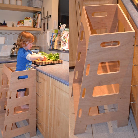 Kitchen Helper Tower Montessori kitchen stool step stool