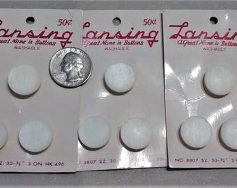 B-101 Cream, Pearlized, Lansing Buttons