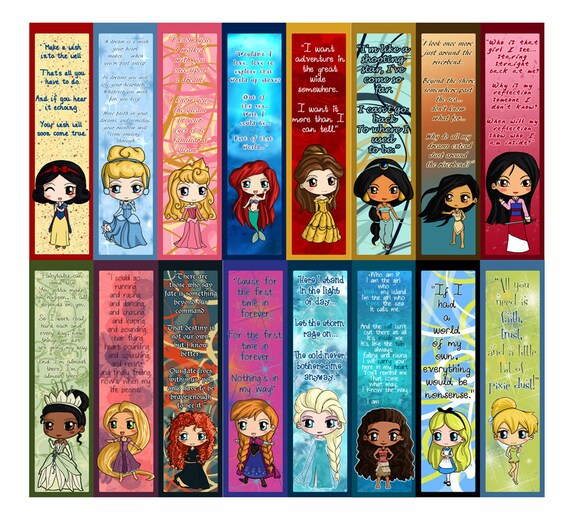 NEW Moana Disney  Princess  Bookmarks Disney  Princess 