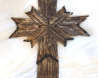 Matchstick Cross - Stained