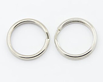 50 Pcs Split Rings 15 mm - Small Key Rings | Key Rings | Keyrings | Split Rings | 0306