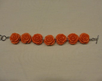 Vintage coro bracelet salmon