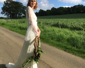 Boho, hippy, woodland, beach wedding dress'Ora'