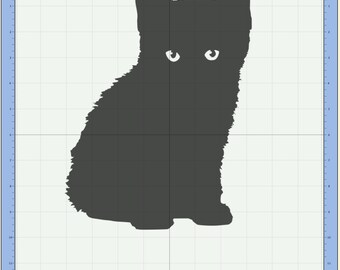 Kitten 2 Cutting file. SVG & Scut3 file formats included. Sizzix / Cricut / eCal / Sure-Cuts-a-Lot