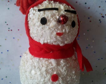 Cute Vintage Snowman Christmas Ornament