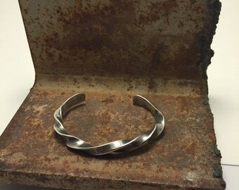 Sterling Hadmade Twisted cuff Bracelet, small