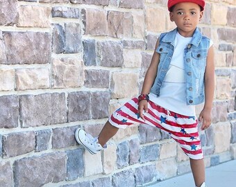 Stars with drawstring Harem Short // Hipster Shorts