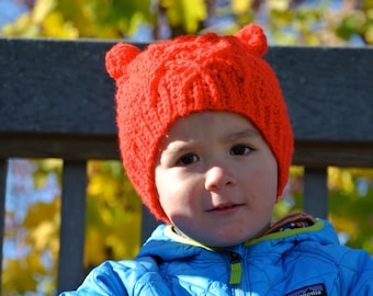 Little bear cable hat!