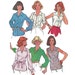 Vintage 70s McCalls 5597 Sewing Pattern Misses Set of Blouses sz 18 Bust 40 Sleeveless Short or Long Sleeves Uncut
