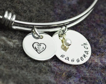 Sassenach Adjustable Bangle Bracelet - Scottish Stacking Bangle