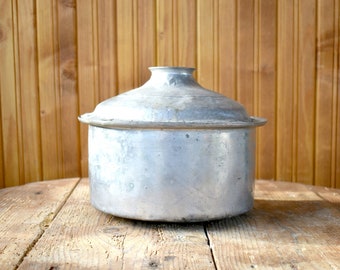 Antique copper pot, Antique primitive cooking pot, Antique Ottoman-Turkish pot, Hand hammered solid copper pot from 1910s, Vintage gift