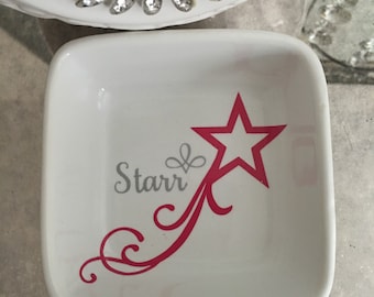 Personalized Shooting Star Jewelry Tray/Dish