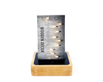 Vertical Business Card Holder for Desk / Business Card Stand / Portrait Business Card Holder / Modern Desk Accessories / Office Gifts Staff