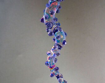 Unique Glass Ornament, Iridescent Suncatcher, Dichroic Ornament, Handmade Suncatcher, Handblown Ornament, Flameworked Ornament