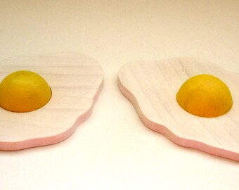 Fried Eggs handmade wooden play food
