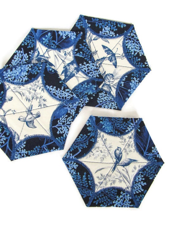 Quilted Coasters Set of Four Star Coasters Coaster Set