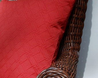 Poppy Red Matelasse Pillow Cover//Throw Pillow Cover