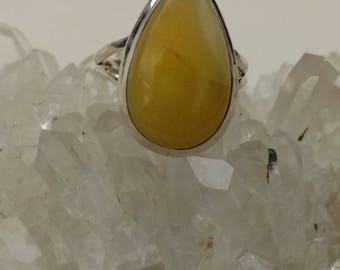 Golden Sun Opal Ring Size 10
