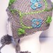 The Aviatrix Earflap Cap. Flowering Vines Aviatrix Hat in Gray