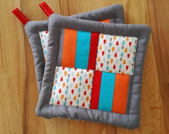 Pair of pot holders, potholder, potholders, kitchen accessories, pot holder