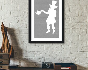 Alice in Wonderland Book Poster (Mad Hatter Design)
