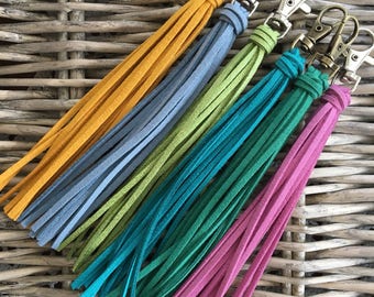 Bag Tassel Charm -6" Tassel on Clip - Backpack Charm, Zipper Charm, Handbag Tassel, Purse Charm (ST115)