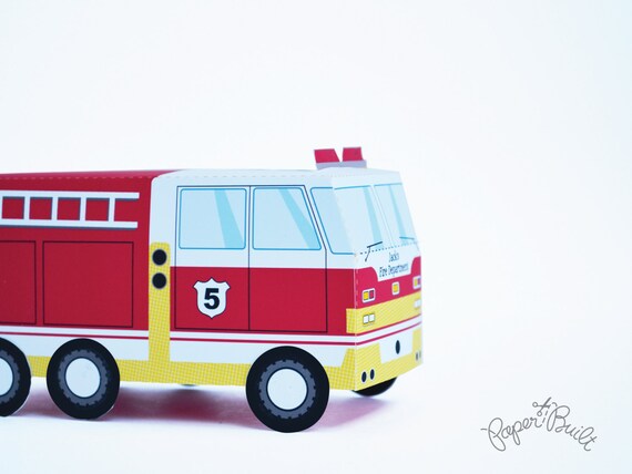 Fire Truck Birthday Party Fire Truck Favor Box Sound the