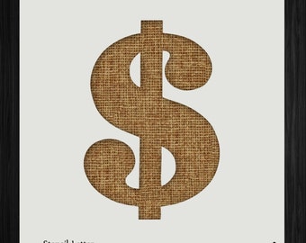 Dollar sign stencil | Etsy
