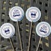 Little Man Mustache Bash Centerpiece Picks 4 Light Blue Navy Gray Chevron Boy oh Boy Decorations Bow Tie Baby Shower Mustache Bowtie Theme