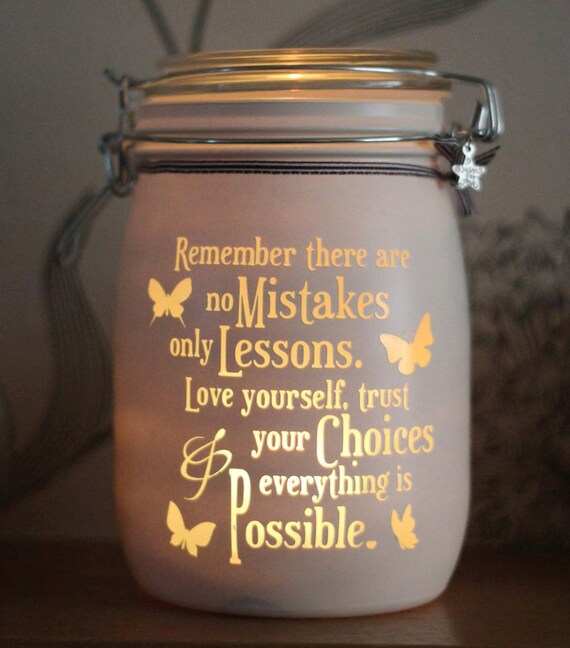 personalised glass candle memory jar remember there are no