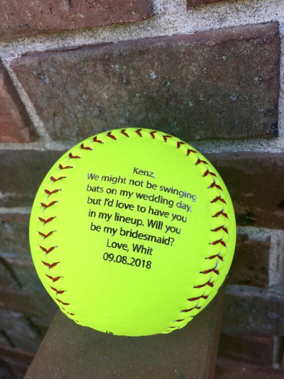 Engraved Softball Custom Message Softball Softball Best