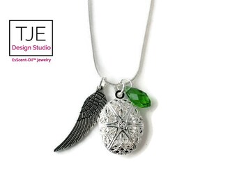 Essential Oil Diffuser Necklace-Angel Wing-Essential Oil-Petite Diffuser